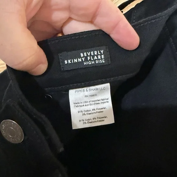 Veronica Beard Jeans Onyx Beverly Skinny Flare High Rise Sz 4 - Picture 2 of 6